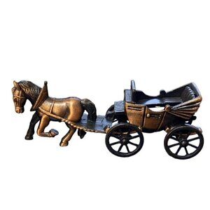 Bronze Look Metal Horse & Carriage Pencil Sharpener 4" x 1.5"